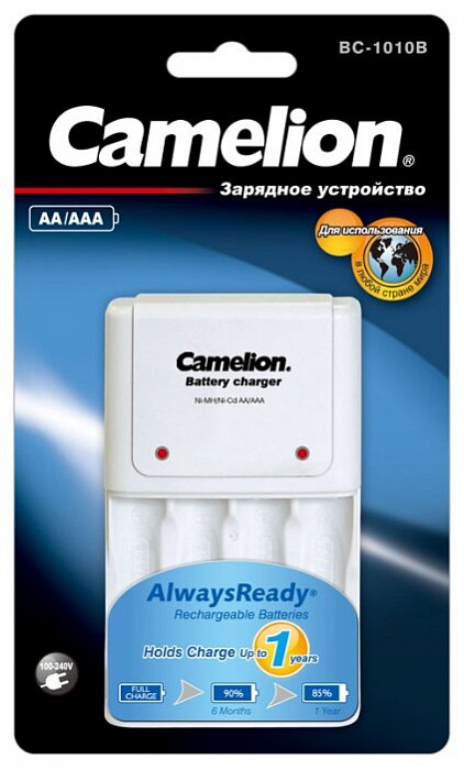 CAMELION 4AA/AAA индик.200mAh BC-1010B