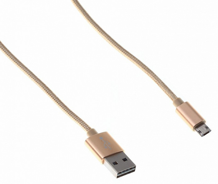 BURO Braided  BHP RET MICUSB-BR USB A(m) microUSB B(m) 1м золотистый