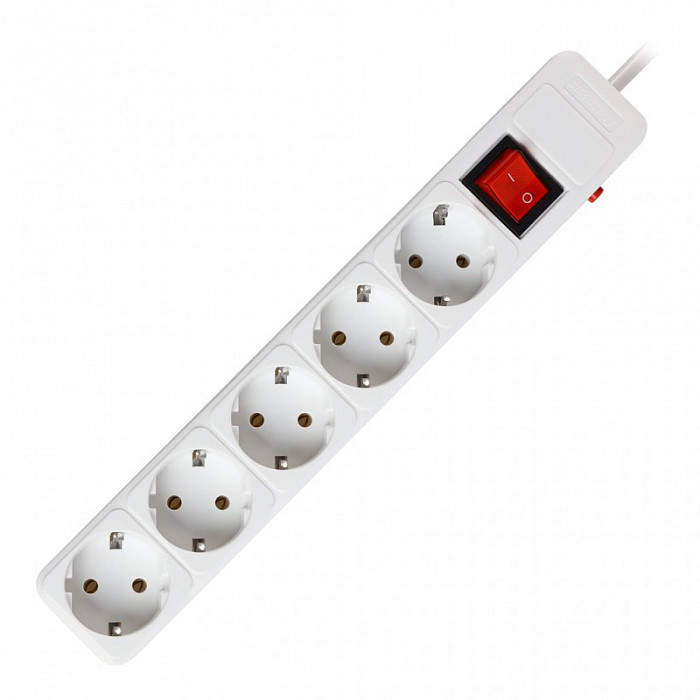 SMARTBUY (SBSP-5-18-W) 1.8m*5роз. белый 16А