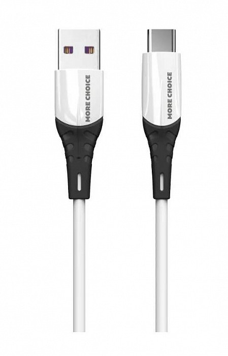 MORE CHOICE K35a USB 3.0A для USB-Type-C силикон 1м белый (4620202550040)