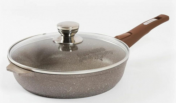 МЕЧТА 028806 со съемной ручкой. "Гранит brown" 28см